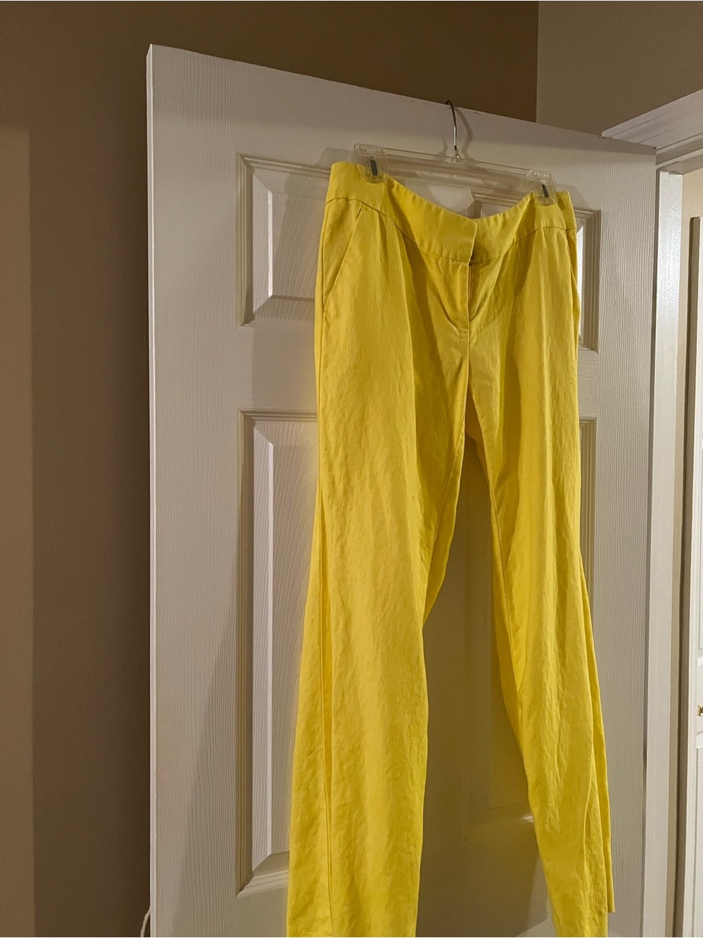 LOFT Wide Leg Pants in Bright Yellow